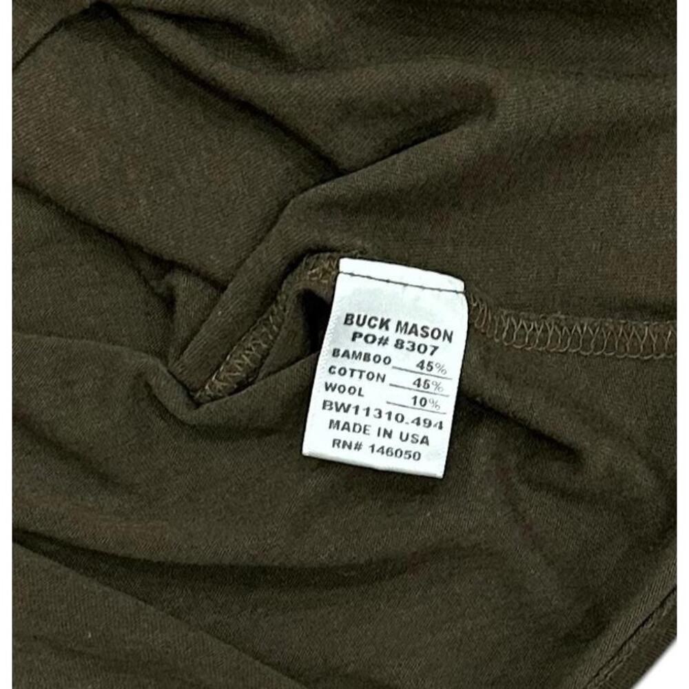 Buck Mason Women's Cloud Jersey Turtleneck Slim Fit Wool Blend Long Sleeve Top - Picture 2 of 6
